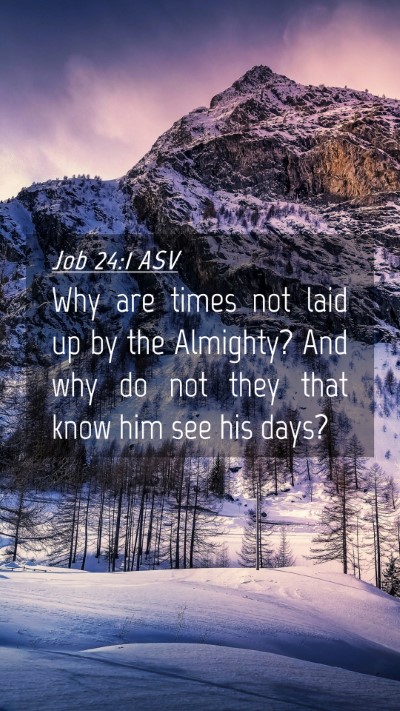 Picture 04 - Job 24:1 ASV Mobile Phone Wallpaper - Why are times not laid up by the Almighty? And - Mobile Bible Verse Wallpaper