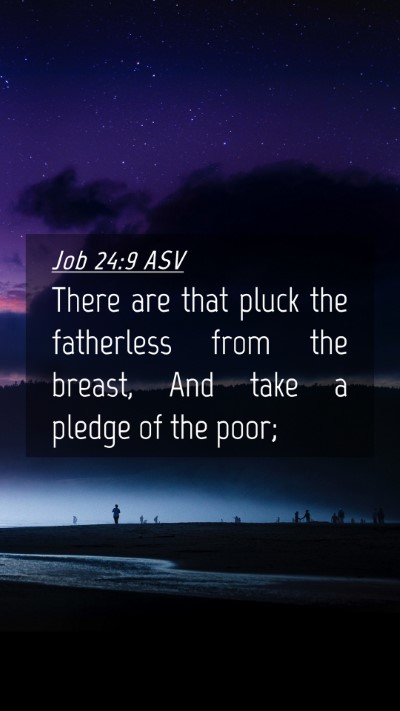 Picture 04 - Job 24:9 ASV Mobile Phone Wallpaper - There are that pluck the fatherless from the - Mobile Bible Verse Wallpaper