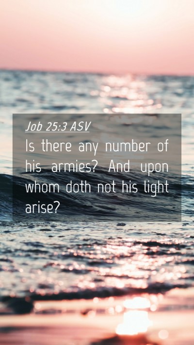Picture 04 - Job 25:3 ASV Mobile Phone Wallpaper - Is there any number of his armies? And upon whom - Mobile Bible Verse Wallpaper