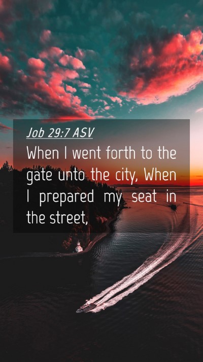 Picture 04 - Job 29:7 ASV Mobile Phone Wallpaper - When I went forth to the gate unto the city, When - Mobile Bible Verse Wallpaper