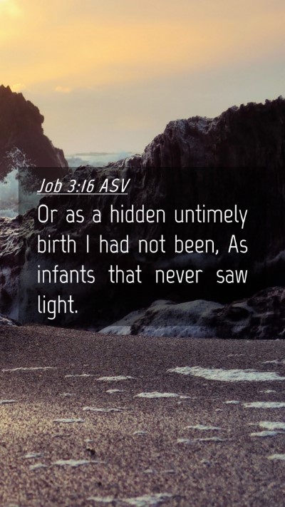 Picture 04 - Job 3:16 ASV Mobile Phone Wallpaper - Or as a hidden untimely birth I had not been, As - Mobile Bible Verse Wallpaper