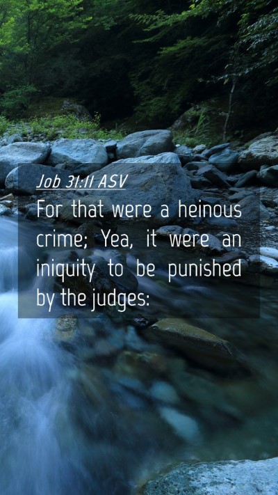 Picture 04 - Job 31:11 ASV Mobile Phone Wallpaper - For that were a heinous crime; Yea, it were an - Mobile Bible Verse Wallpaper