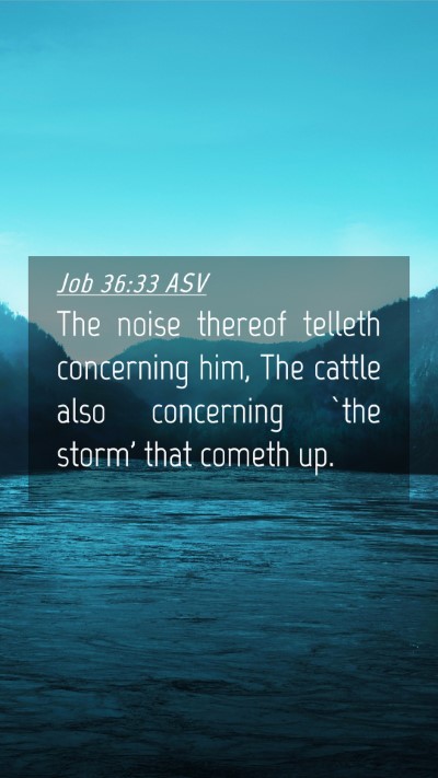 Picture 04 - Job 36:33 ASV Mobile Phone Wallpaper - The noise thereof telleth concerning him, The - Mobile Bible Verse Wallpaper