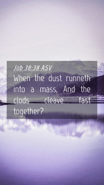 Picture 04 - Job 38:38 ASV Mobile Phone Wallpaper - When the dust runneth into a mass, And the clods - Mobile Bible Verse Wallpaper