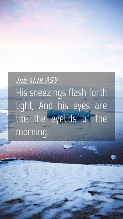 Picture 04 - Job 41:18 ASV Mobile Phone Wallpaper - His sneezings flash forth light, And his eyes are - Mobile Bible Verse Wallpaper