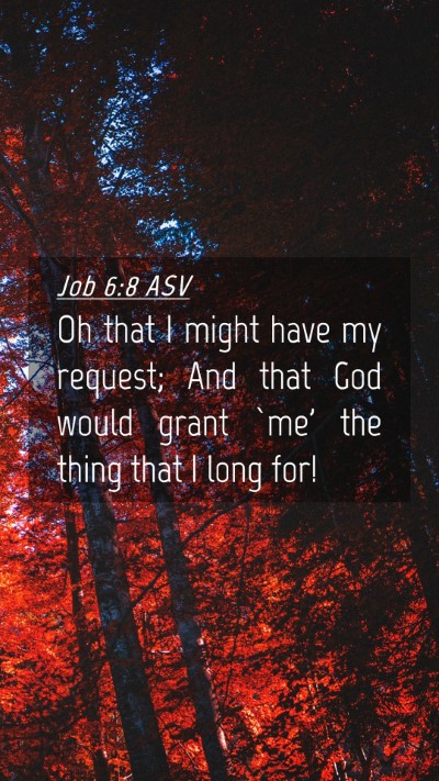 Picture 04 - Job 6:8 ASV Mobile Phone Wallpaper - Oh that I might have my request; And that God - Mobile Bible Verse Wallpaper