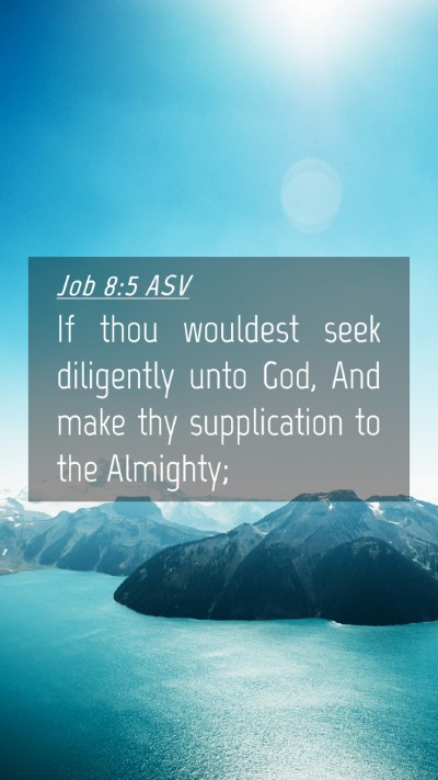Picture 04 - Job 8:5 ASV Mobile Phone Wallpaper - If thou wouldest seek diligently unto God, And - Mobile Bible Verse Wallpaper