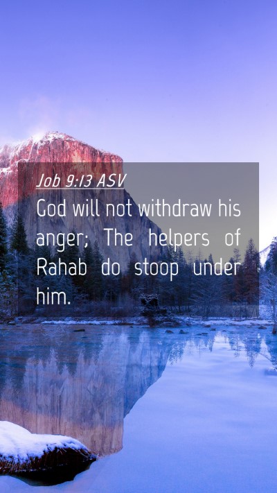 Picture 04 - Job 9:13 ASV Mobile Phone Wallpaper - God will not withdraw his anger; The helpers of - Mobile Bible Verse Wallpaper