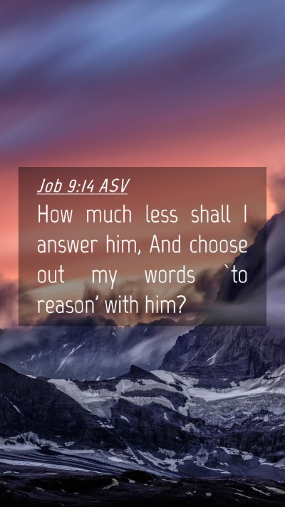 Picture 04 - Job 9:14 ASV Mobile Phone Wallpaper - How much less shall I answer him, And choose out - Mobile Bible Verse Wallpaper