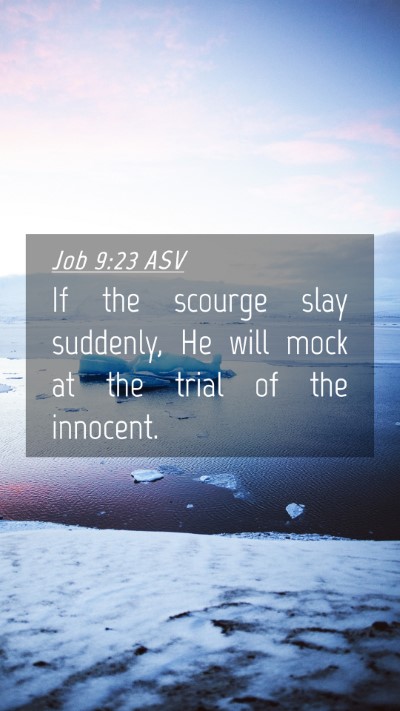 Picture 04 - Job 9:23 ASV Mobile Phone Wallpaper - If the scourge slay suddenly, He will mock at the - Mobile Bible Verse Wallpaper