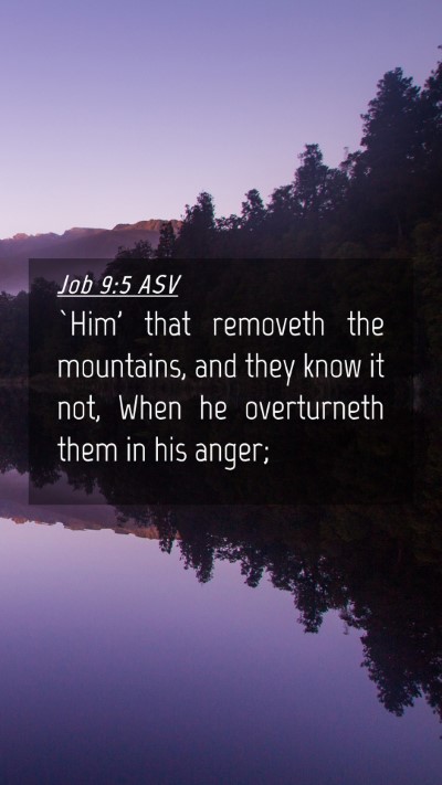Picture 04 - Job 9:5 ASV Mobile Phone Wallpaper - `Him' that removeth the mountains, and they know - Mobile Bible Verse Wallpaper