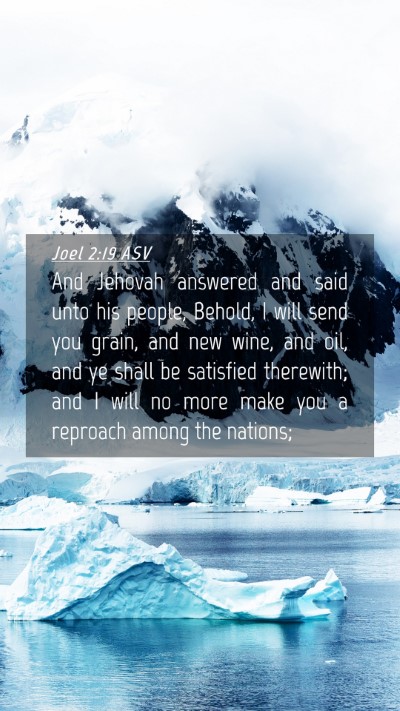 Picture 04 - Joel 2:19 ASV Mobile Phone Wallpaper - And Jehovah answered and said unto his people, - Mobile Bible Verse Wallpaper