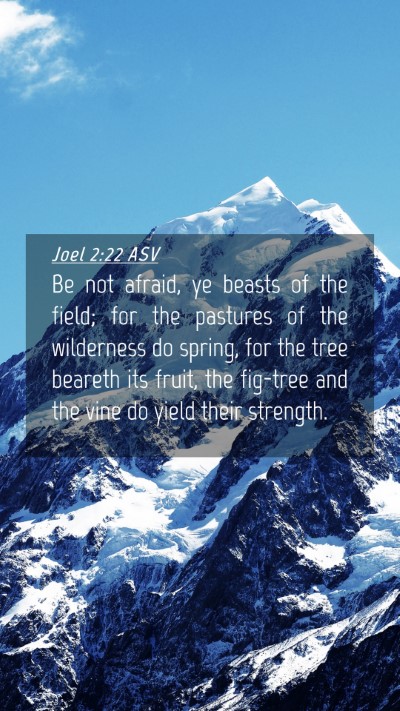 Picture 04 - Joel 2:22 ASV Mobile Phone Wallpaper - Be not afraid, ye beasts of the field; for the - Mobile Bible Verse Wallpaper