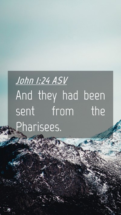 Picture 04 - John 1:24 ASV Mobile Phone Wallpaper - And they had been sent from the - Mobile Bible Verse Wallpaper