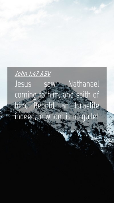 Picture 04 - John 1:47 ASV Mobile Phone Wallpaper - Jesus saw Nathanael coming to him, and saith of - Mobile Bible Verse Wallpaper