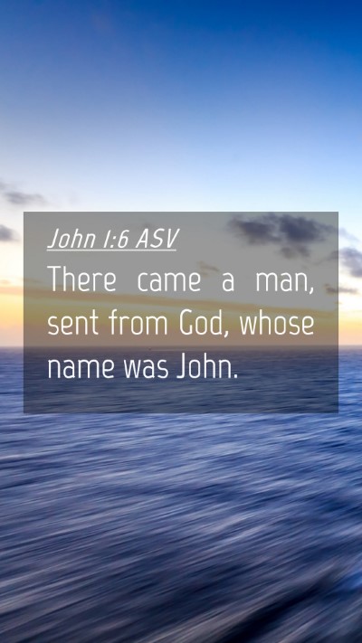 Picture 04 - John 1:6 ASV Mobile Phone Wallpaper - There came a man, sent from God, whose name was - Mobile Bible Verse Wallpaper