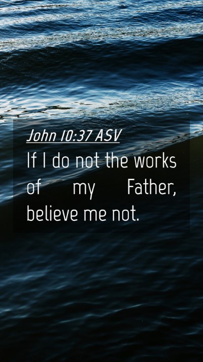 Picture 04 - John 10:37 ASV Mobile Phone Wallpaper - If I do not the works of my Father, believe me - Mobile Bible Verse Wallpaper