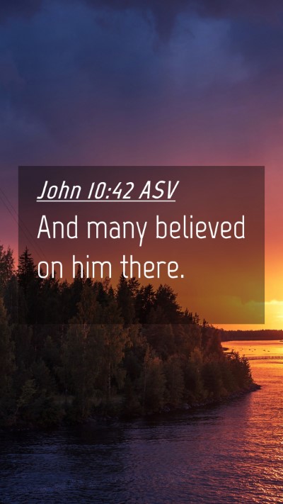 Picture 04 - John 10:42 ASV Mobile Phone Wallpaper - And many believed on him - Mobile Bible Verse Wallpaper
