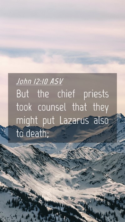 Picture 04 - John 12:10 ASV Mobile Phone Wallpaper - But the chief priests took counsel that they - Mobile Bible Verse Wallpaper