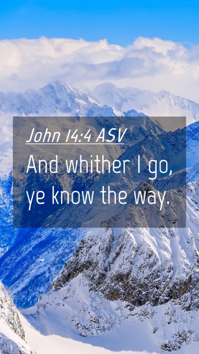 Picture 04 - John 14:4 ASV Mobile Phone Wallpaper - And whither I go, ye know the - Mobile Bible Verse Wallpaper
