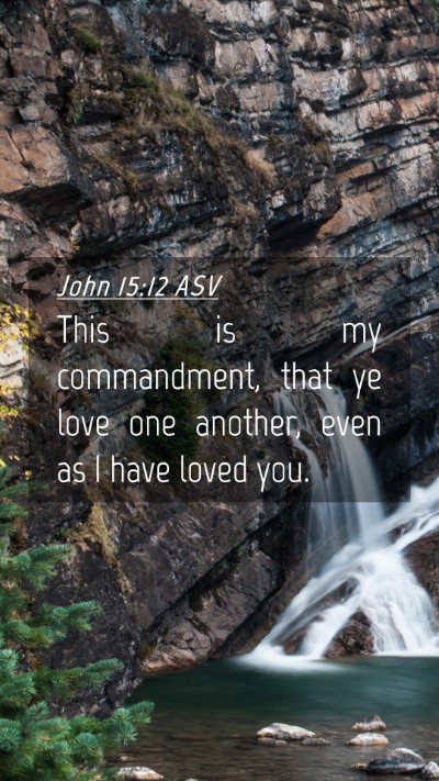 Picture 04 - John 15:12 ASV Mobile Phone Wallpaper - This is my commandment, that ye love one another, - Mobile Bible Verse Wallpaper