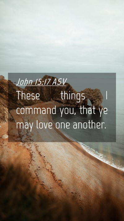 Picture 04 - John 15:17 ASV Mobile Phone Wallpaper - These things I command you, that ye may love one - Mobile Bible Verse Wallpaper