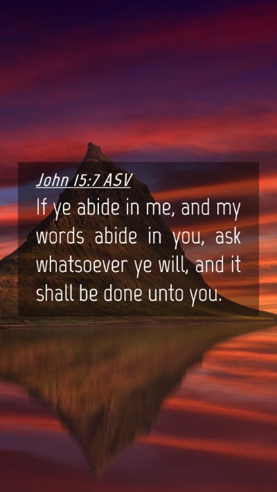 Picture 04 - John 15:7 ASV Mobile Phone Wallpaper - If ye abide in me, and my words abide in you, ask - Mobile Bible Verse Wallpaper