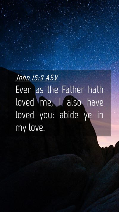 Picture 04 - John 15:9 ASV Mobile Phone Wallpaper - Even as the Father hath loved me, I also have - Mobile Bible Verse Wallpaper