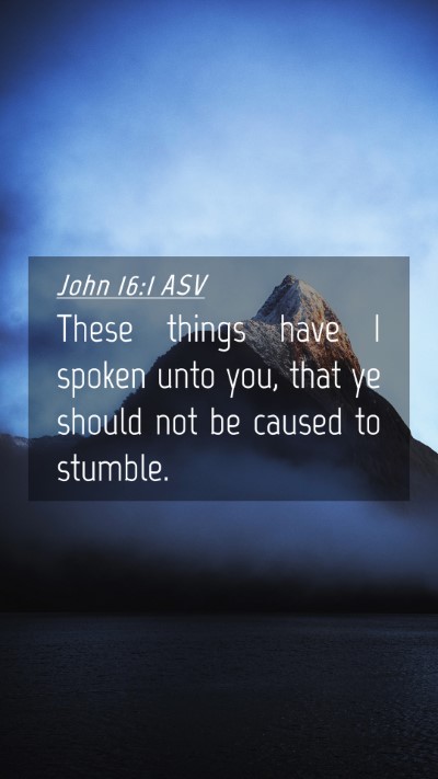 Picture 04 - John 16:1 ASV Mobile Phone Wallpaper - These things have I spoken unto you, that ye - Mobile Bible Verse Wallpaper