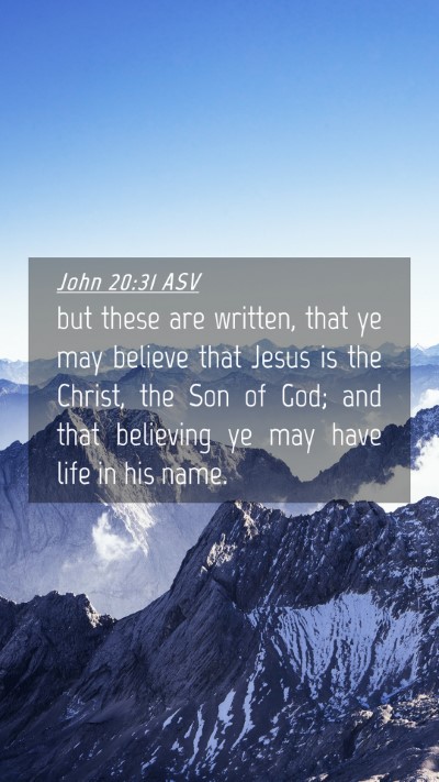 Picture 04 - John 20:31 ASV Mobile Phone Wallpaper - but these are written, that ye may believe that - Mobile Bible Verse Wallpaper