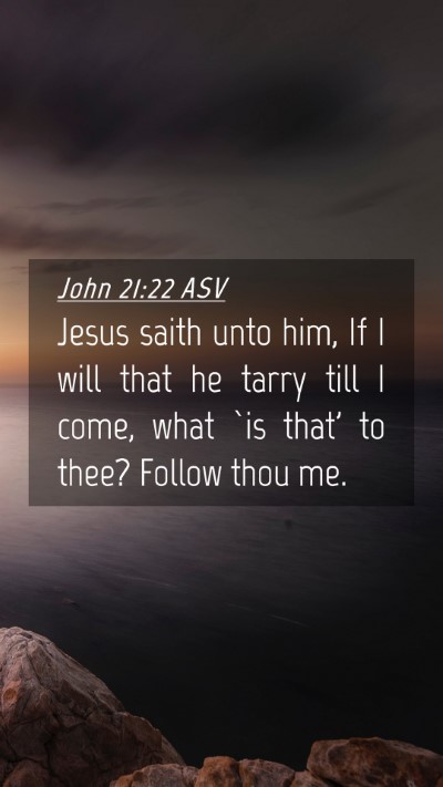 Picture 04 - John 21:22 ASV Mobile Phone Wallpaper - Jesus saith unto him, If I will that he tarry - Mobile Bible Verse Wallpaper