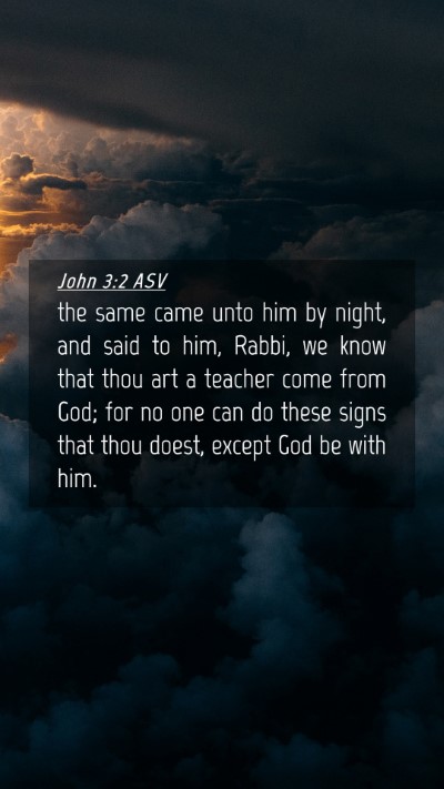 Picture 04 - John 3:2 ASV Mobile Phone Wallpaper - the same came unto him by night, and said to him, - Mobile Bible Verse Wallpaper