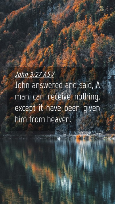Picture 04 - John 3:27 ASV Mobile Phone Wallpaper - John answered and said, A man can receive - Mobile Bible Verse Wallpaper