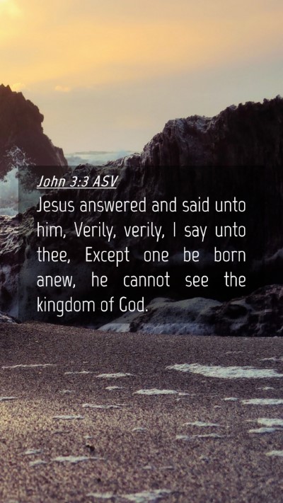 Picture 04 - John 3:3 ASV Mobile Phone Wallpaper - Jesus answered and said unto him, Verily, verily, - Mobile Bible Verse Wallpaper