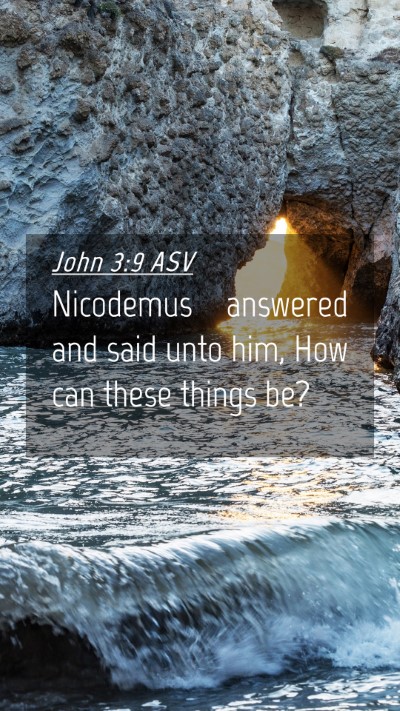 Picture 04 - John 3:9 ASV Mobile Phone Wallpaper - Nicodemus answered and said unto him, How can - Mobile Bible Verse Wallpaper