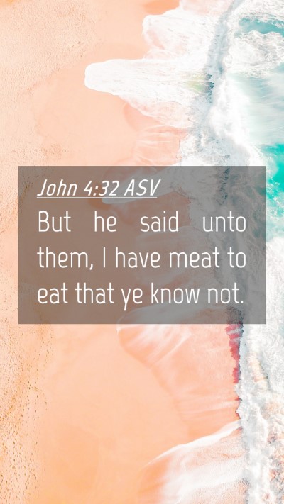 Picture 04 - John 4:32 ASV Mobile Phone Wallpaper - But he said unto them, I have meat to eat that ye - Mobile Bible Verse Wallpaper