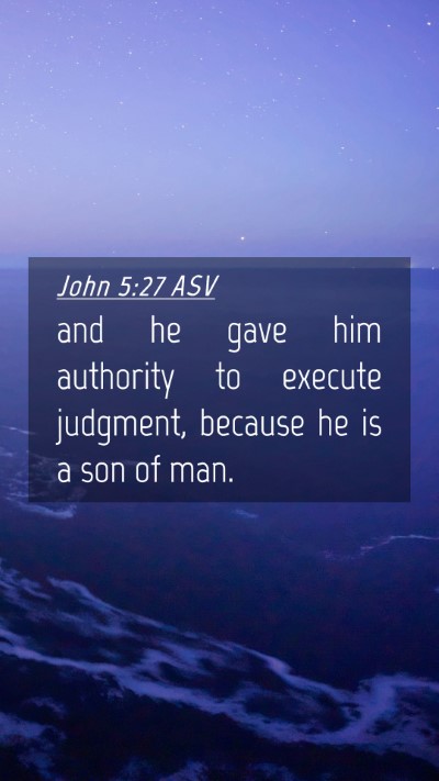 Picture 04 - John 5:27 ASV Mobile Phone Wallpaper - and he gave him authority to execute judgment, - Mobile Bible Verse Wallpaper