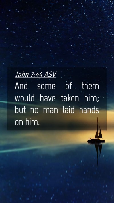 Picture 04 - John 7:44 ASV Mobile Phone Wallpaper - And some of them would have taken him; but no man - Mobile Bible Verse Wallpaper