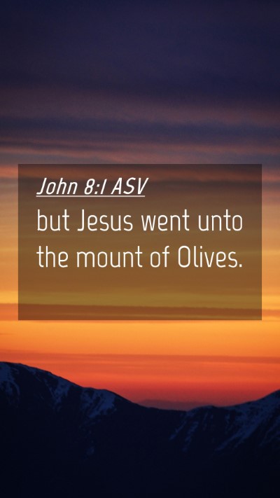 Picture 04 - John 8:1 ASV Mobile Phone Wallpaper - but Jesus went unto the mount of - Mobile Bible Verse Wallpaper