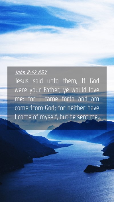 Picture 04 - John 8:42 ASV Mobile Phone Wallpaper - Jesus said unto them, If God were your Father, ye - Mobile Bible Verse Wallpaper