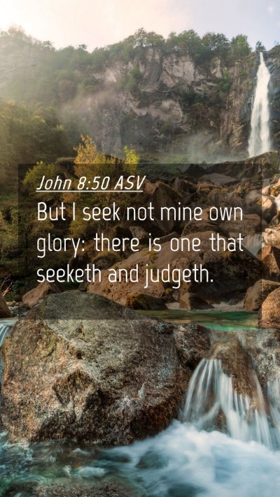 Picture 04 - John 8:50 ASV Mobile Phone Wallpaper - But I seek not mine own glory: there is one that - Mobile Bible Verse Wallpaper