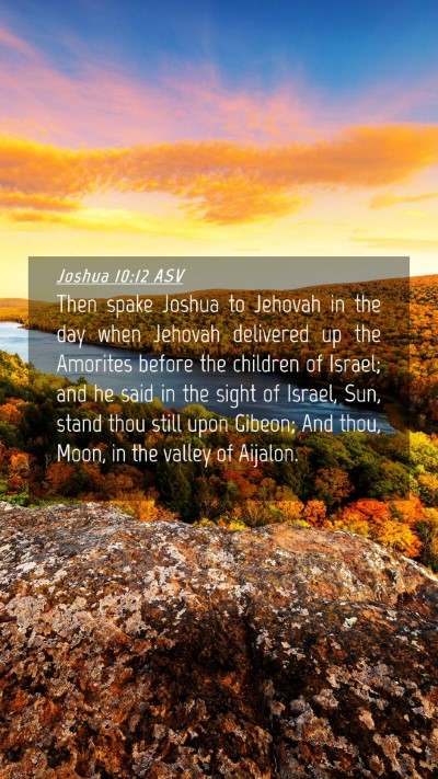 Picture 04 - Joshua 10:12 ASV Mobile Phone Wallpaper - Then spake Joshua to Jehovah in the day when - Mobile Bible Verse Wallpaper
