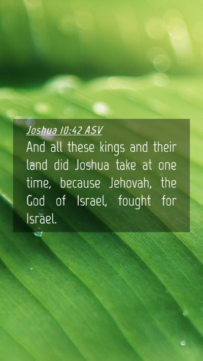 Picture 04 - Joshua 10:42 ASV Mobile Phone Wallpaper - And all these kings and their land did Joshua - Mobile Bible Verse Wallpaper