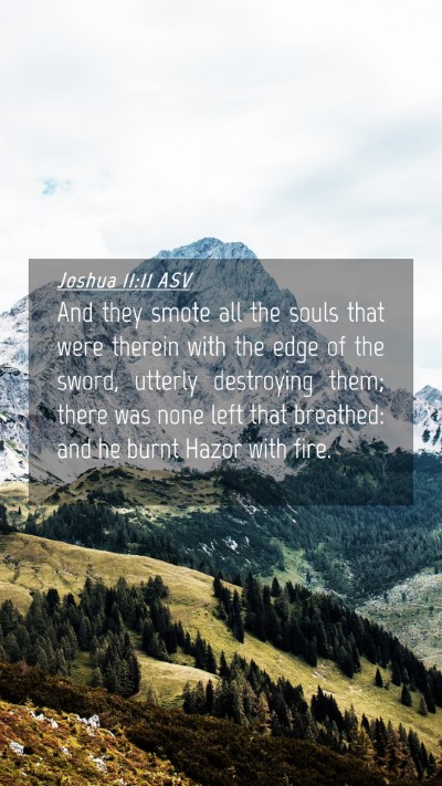 Picture 04 - Joshua 11:11 ASV Mobile Phone Wallpaper - And they smote all the souls that were therein - Mobile Bible Verse Wallpaper