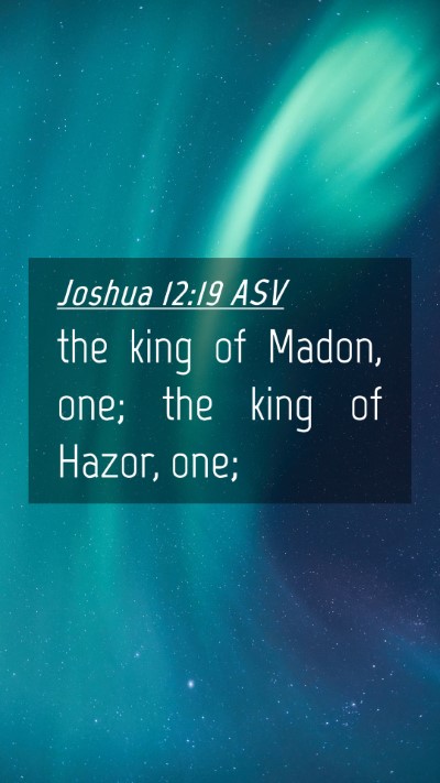 Picture 04 - Joshua 12:19 ASV Mobile Phone Wallpaper - the king of Madon, one; the king of Hazor, - Mobile Bible Verse Wallpaper