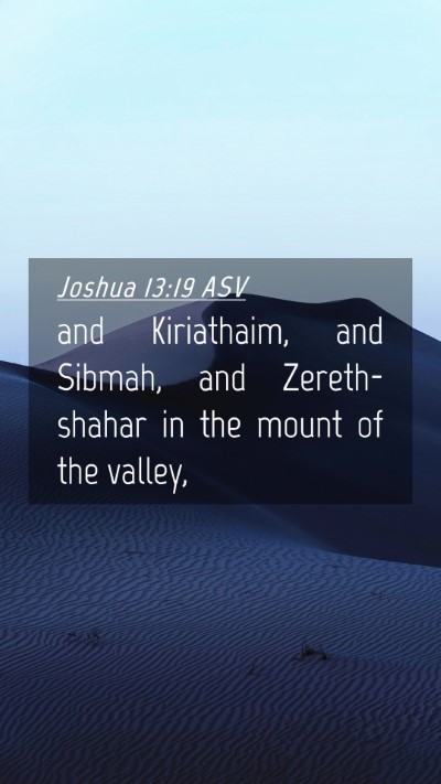 Picture 04 - Joshua 13:19 ASV Mobile Phone Wallpaper - and Kiriathaim, and Sibmah, and Zereth-shahar in - Mobile Bible Verse Wallpaper