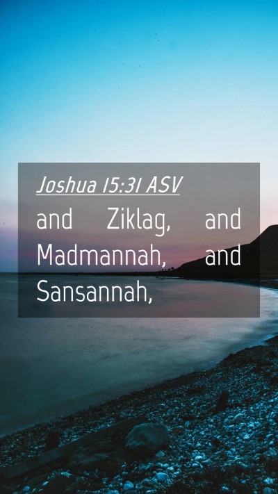 Picture 04 - Joshua 15:31 ASV Mobile Phone Wallpaper - and Ziklag, and Madmannah, and - Mobile Bible Verse Wallpaper