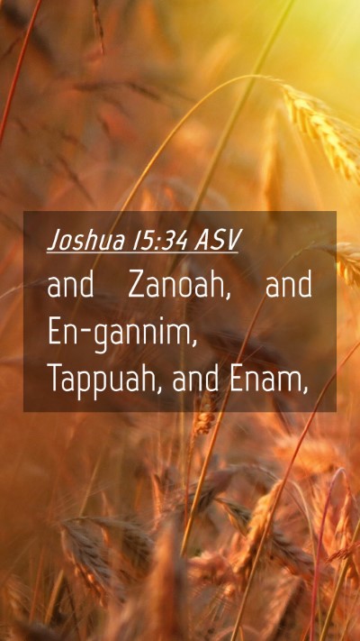 Picture 04 - Joshua 15:34 ASV Mobile Phone Wallpaper - and Zanoah, and En-gannim, Tappuah, and - Mobile Bible Verse Wallpaper