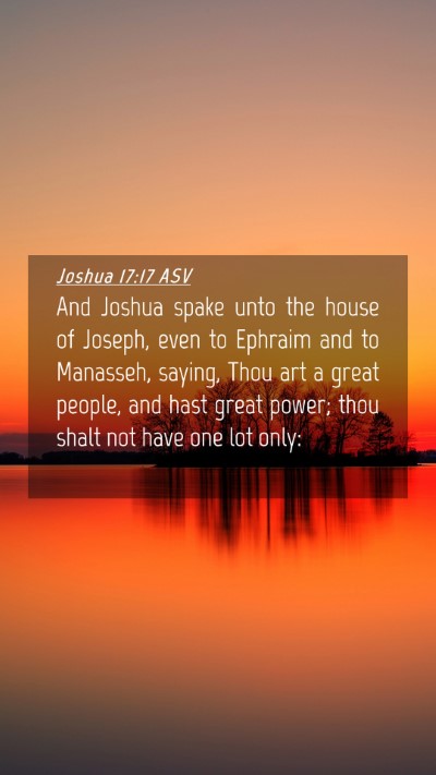 Picture 04 - Joshua 17:17 ASV Mobile Phone Wallpaper - And Joshua spake unto the house of Joseph, even - Mobile Bible Verse Wallpaper