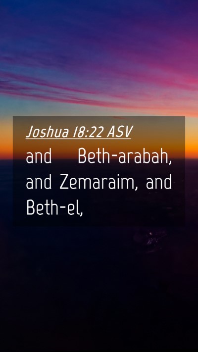 Picture 04 - Joshua 18:22 ASV Mobile Phone Wallpaper - and Beth-arabah, and Zemaraim, and - Mobile Bible Verse Wallpaper